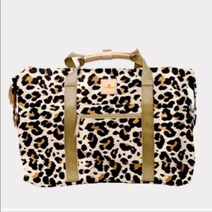 Jon Hart Weekender Bag Leopard Coated Canvas